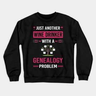 Wine Drinker Genealogy Genealogist Crewneck Sweatshirt